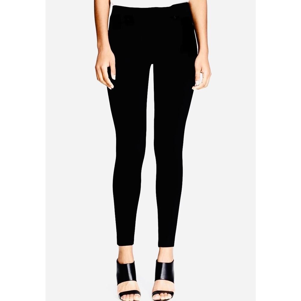 EUC TRINA TURK Basic Black Pull On Legging / Stretch Pants Full Length Size S‎